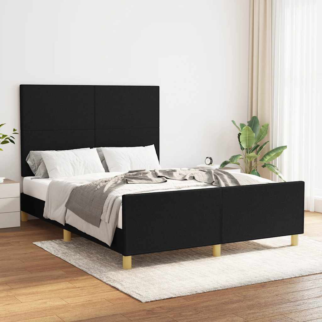 Cama con cabecero madera de ingeniería blanca 90x190 cm