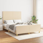 Cama con cabecero madera de ingeniería blanca 90x190 cm