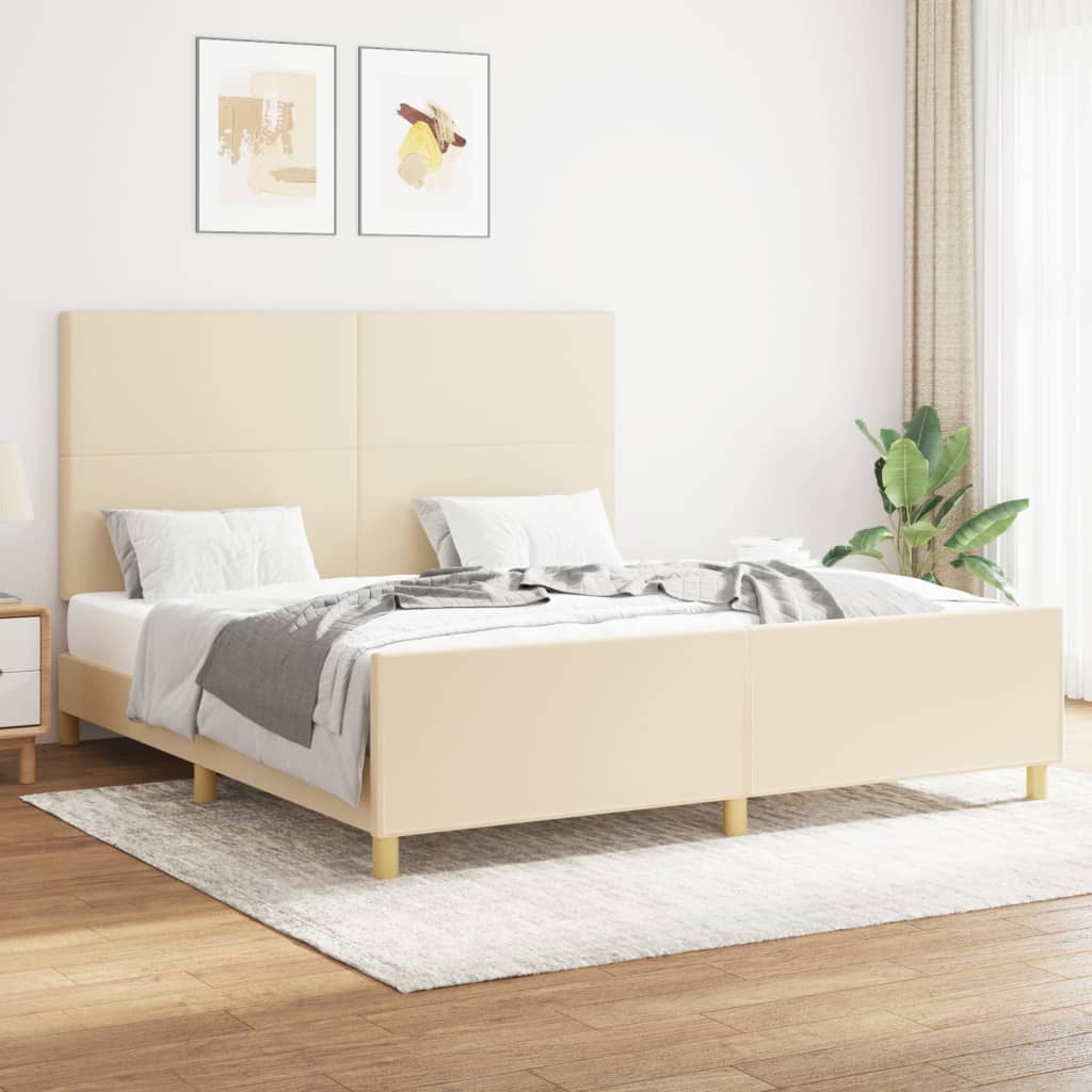 Cama con cabecero madera de ingeniería blanca 90x190 cm