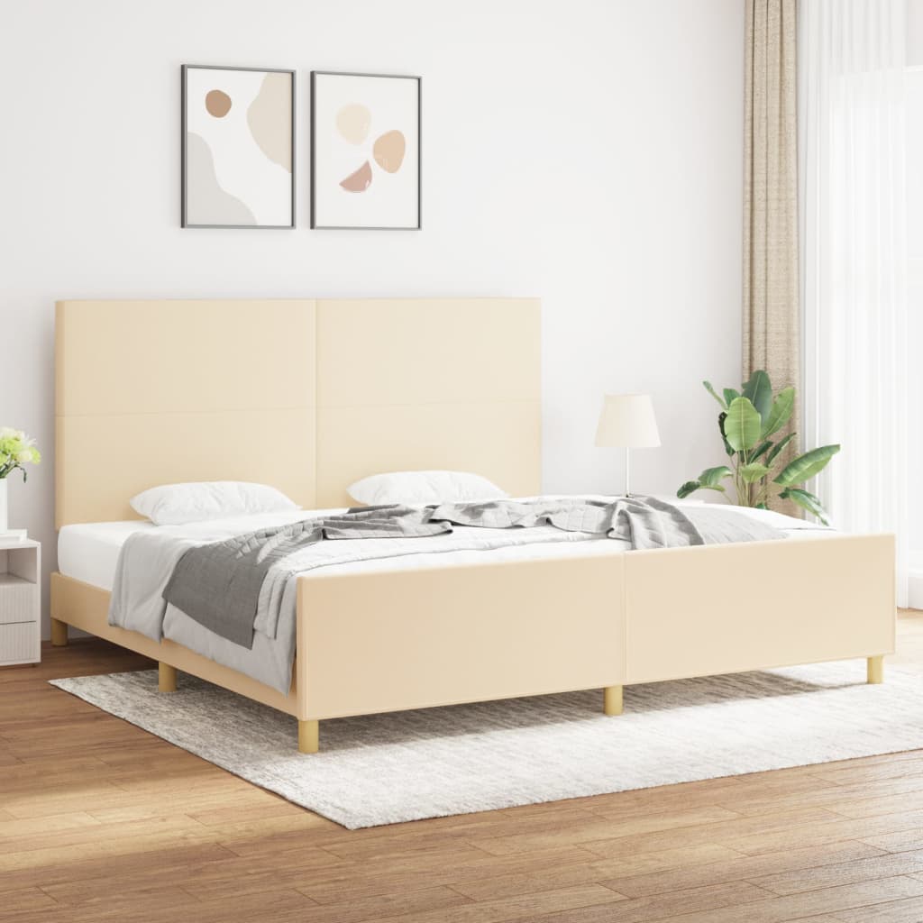 Cama con cabecero madera de ingeniería blanca 90x190 cm