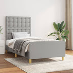 Cama con cabecero madera de ingeniería blanca 90x190 cm