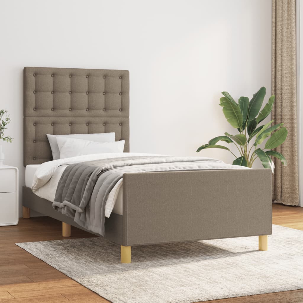 Cama con cabecero madera de ingeniería blanca 90x190 cm