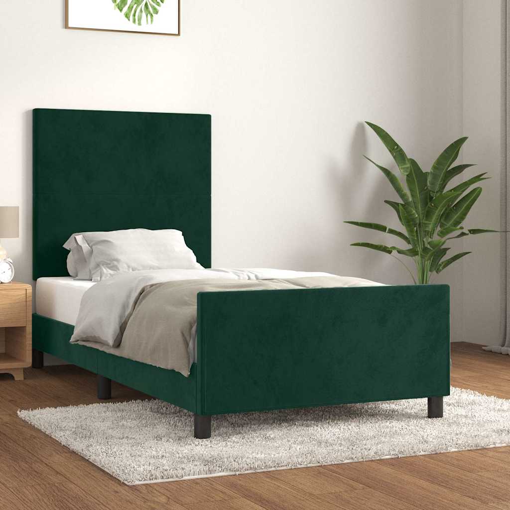Cama con cabecero madera de ingeniería blanca 90x190 cm