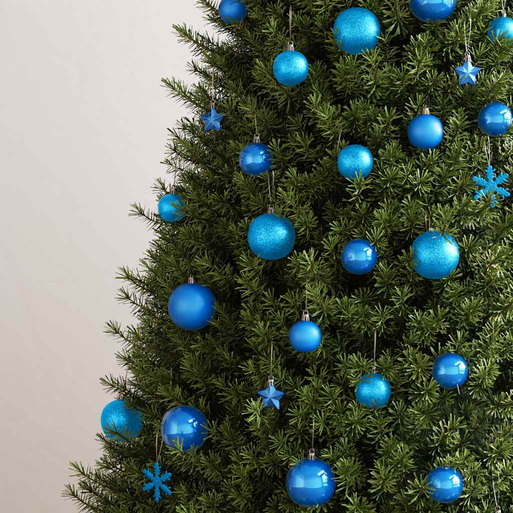 Juego de bolas de Navidad 111 pzas poliestireno azul