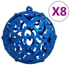 Juego de bolas de Navidad 111 pzas poliestireno azul