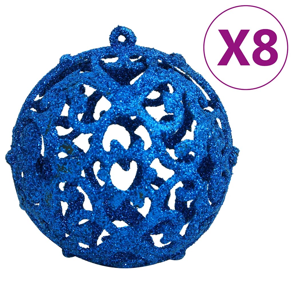 Juego de bolas de Navidad 111 pzas poliestireno azul