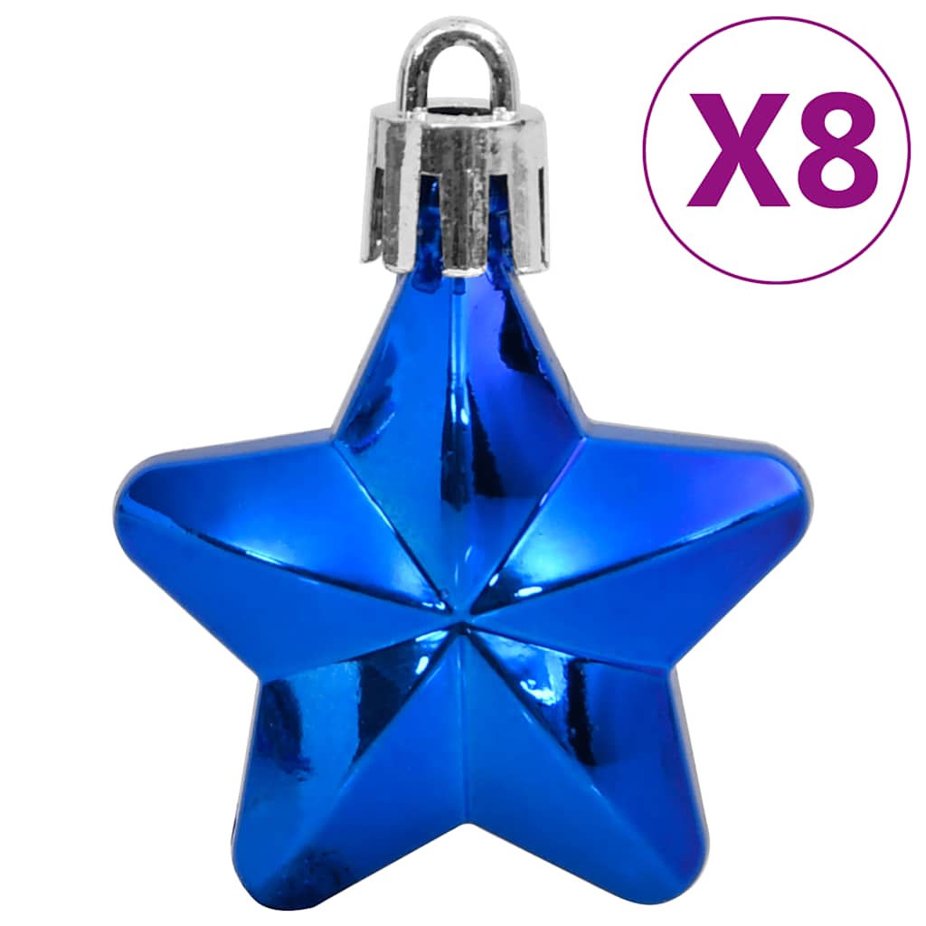 Juego de bolas de Navidad 111 pzas poliestireno azul