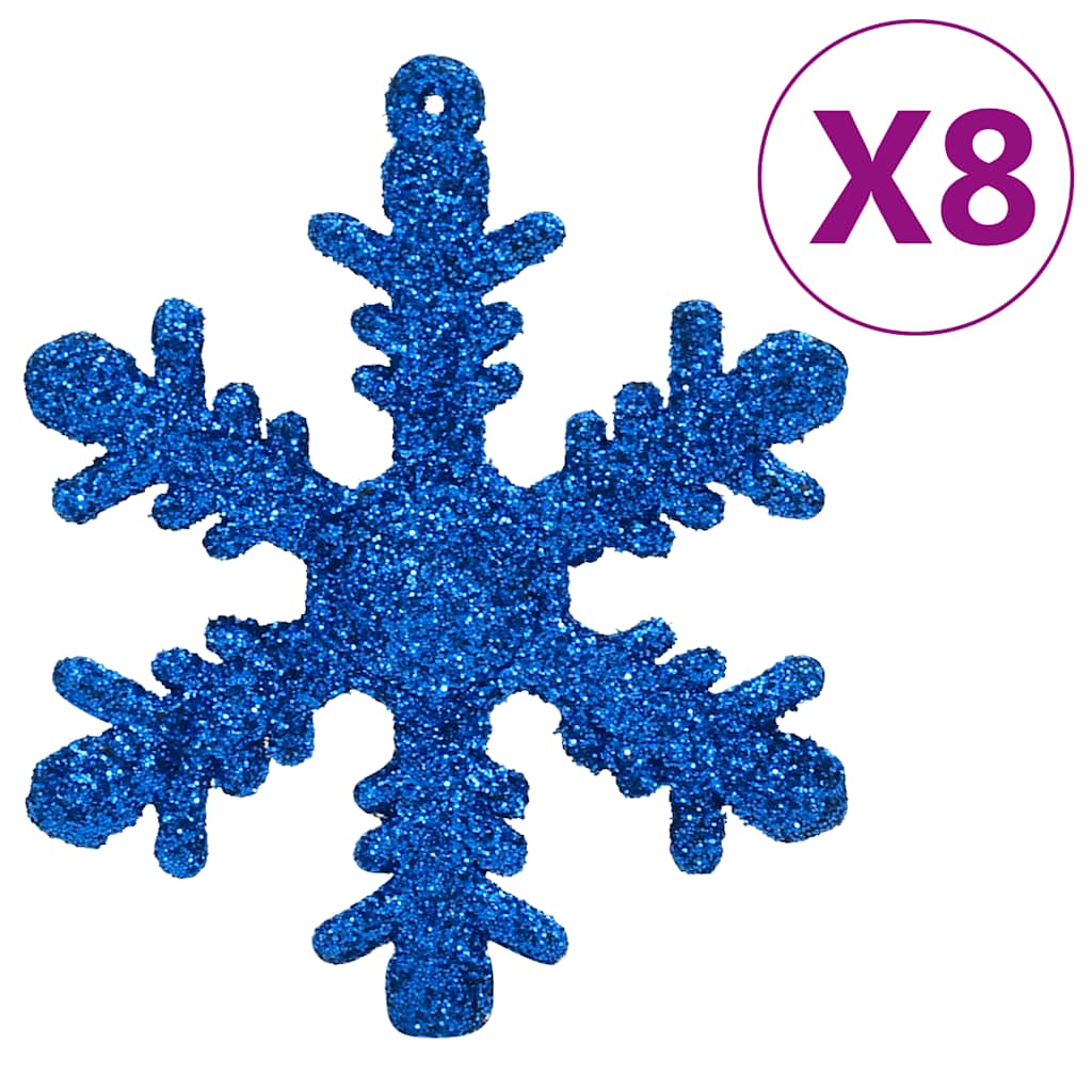 Juego de bolas de Navidad 111 pzas poliestireno azul