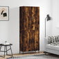 Smoked oak plywood tall sideboard 69.5x34x180 cm