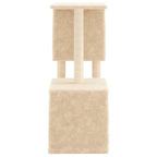 Rascador para gatos con postes de sisal color crema 86 cm