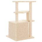 Rascador para gatos con postes de sisal color crema 83,5 cm
