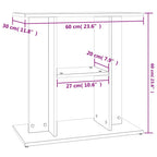 Soporte para acuario madera de ingeniería blanco 60x30x60 cm