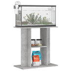 Soporte para acuario de hormigón gris 60x30x60 cm de madera sintética