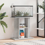 Soporte para acuario de hormigón gris 60x30x60 cm de madera sintética