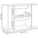 Soporte para acuario madera de ingeniería negro 80x35x60 cm