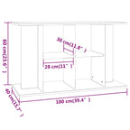 Soporte para acuario madera de ingeniería blanco 100x40x60 cm