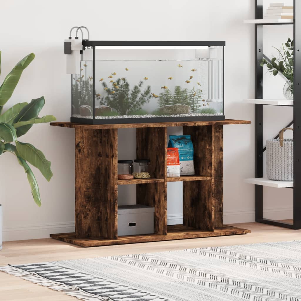 Soporte de acuario madera ingeniería marrón roble 75x36x72,5 cm