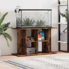 Soporte de acuario madera ingeniería marrón roble 75x36x72,5 cm