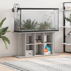 Soporte para acuario madera ingeniería gris Sonoma 120x40x60 cm