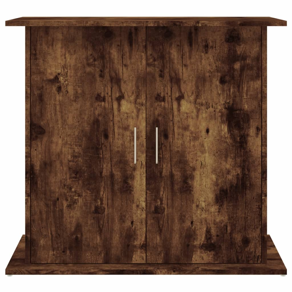 Soporte de acuario madera ingeniería roble ahumado 81x36x73 cm