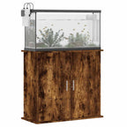 Soporte de acuario madera ingeniería roble ahumado 81x36x73 cm