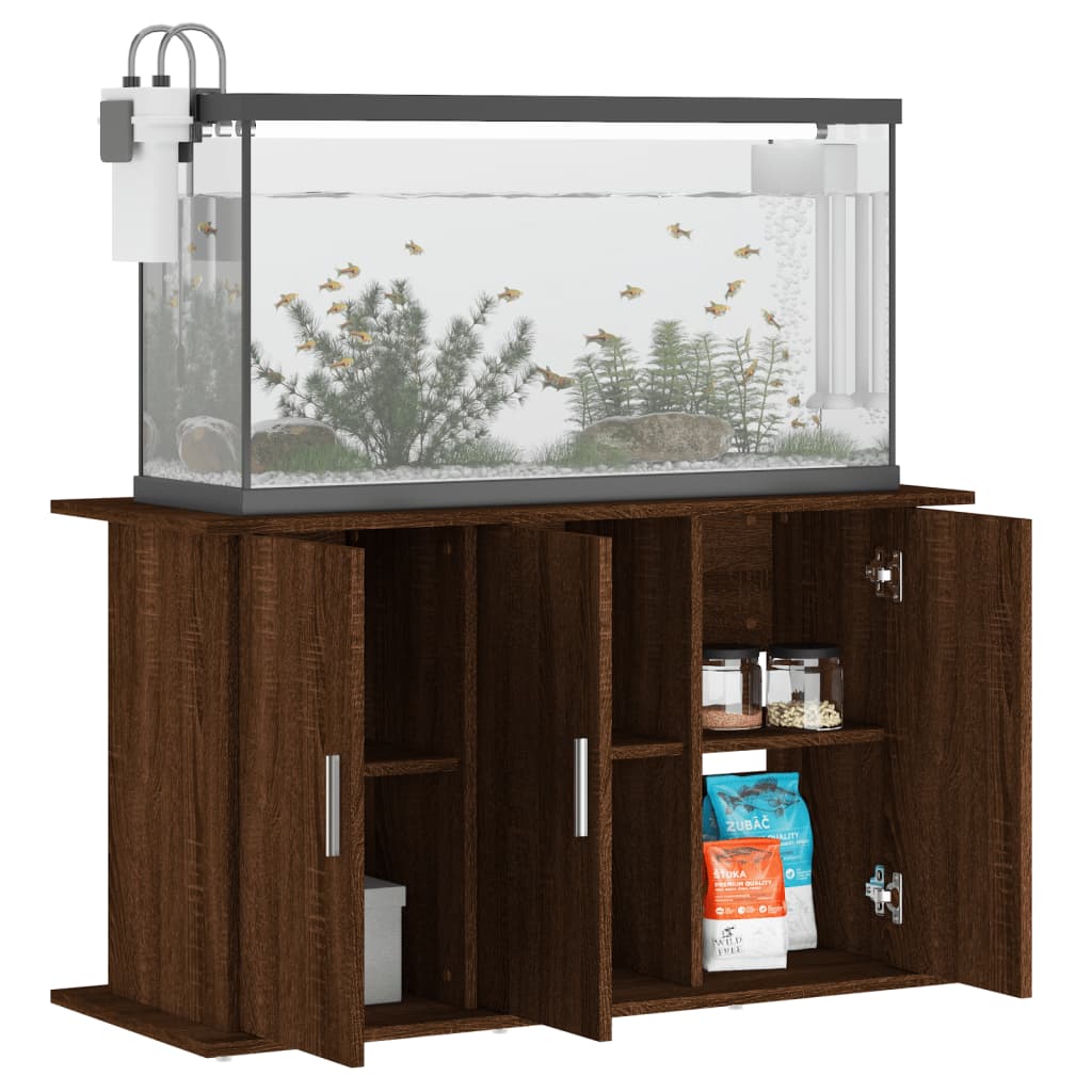 Soporte de acuario madera ingeniería marrón roble 101x41x58 cm