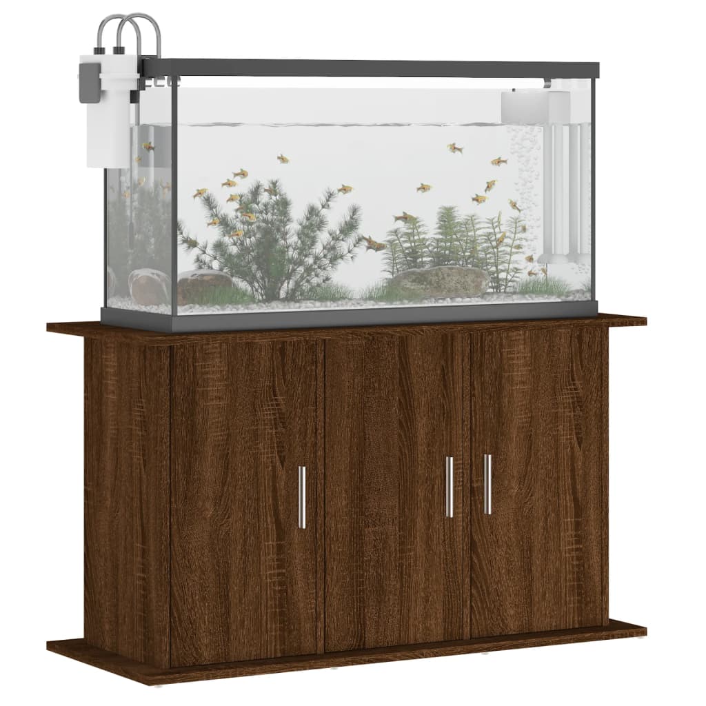 Soporte de acuario madera ingeniería marrón roble 101x41x58 cm