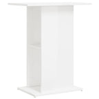 Soporte acuario madera ingeniería blanco brillo 60,5x36x72,5 cm