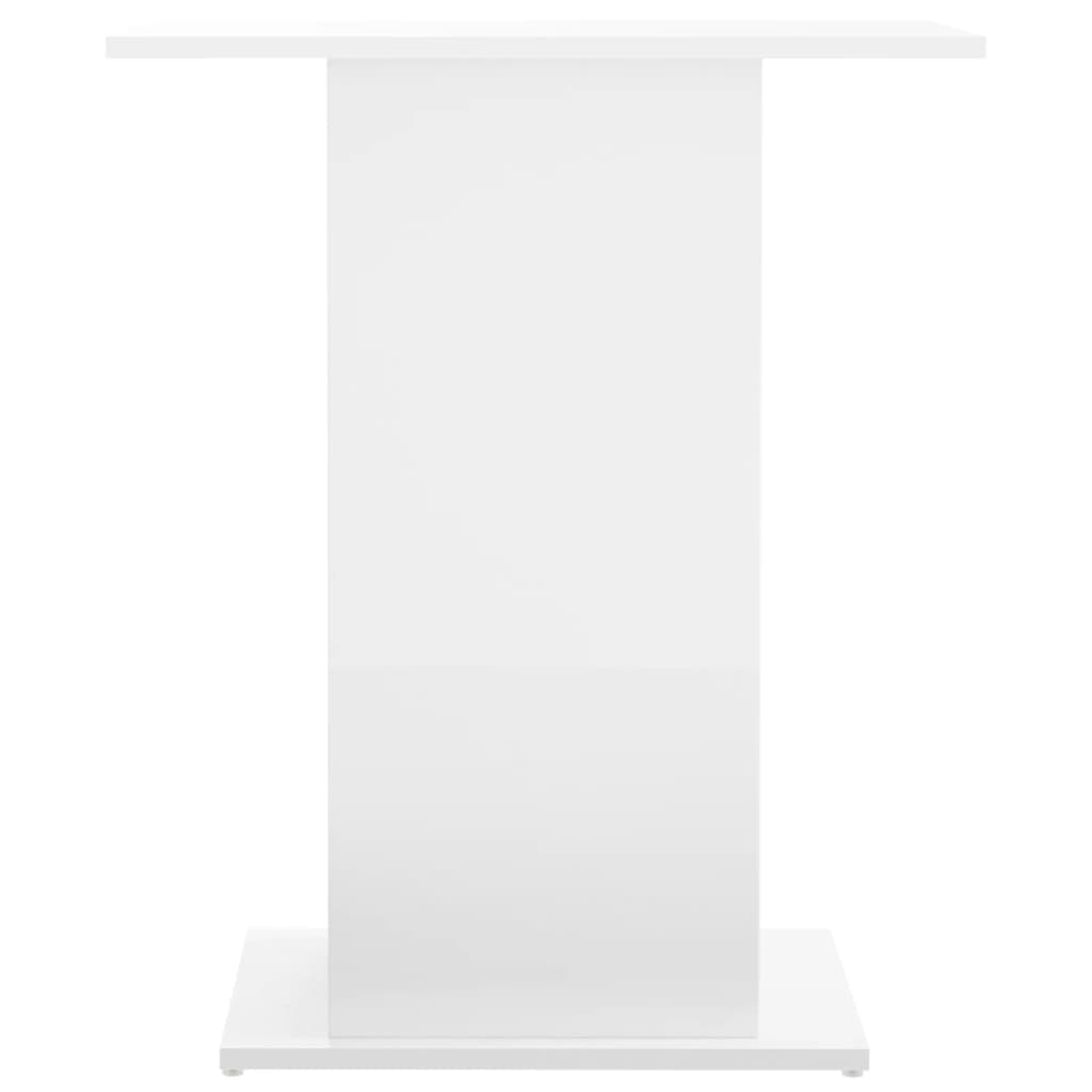 Soporte acuario madera ingeniería blanco brillo 60,5x36x72,5 cm