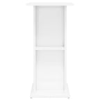 Soporte acuario madera ingeniería blanco brillo 60,5x36x72,5 cm