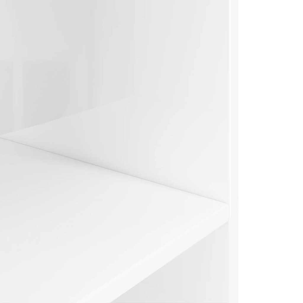 Soporte acuario madera ingeniería blanco brillo 60,5x36x72,5 cm
