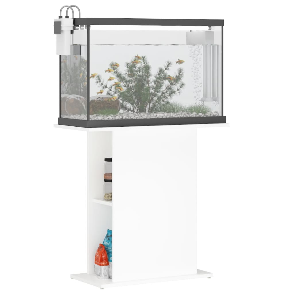 Soporte para acuario blanco 75x36x72,5 cm madera de ingeniería