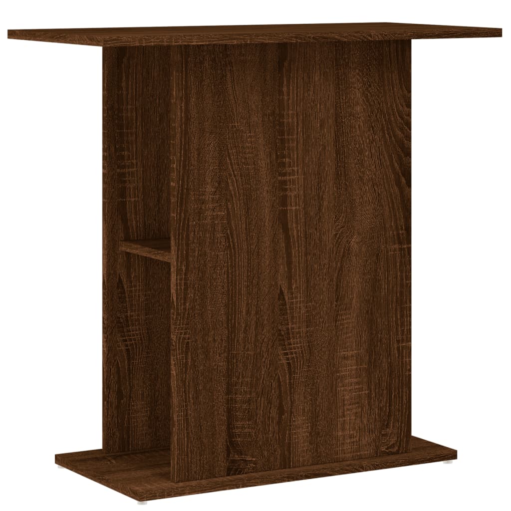 Soporte de acuario madera ingeniería marrón roble 75x36x72,5 cm