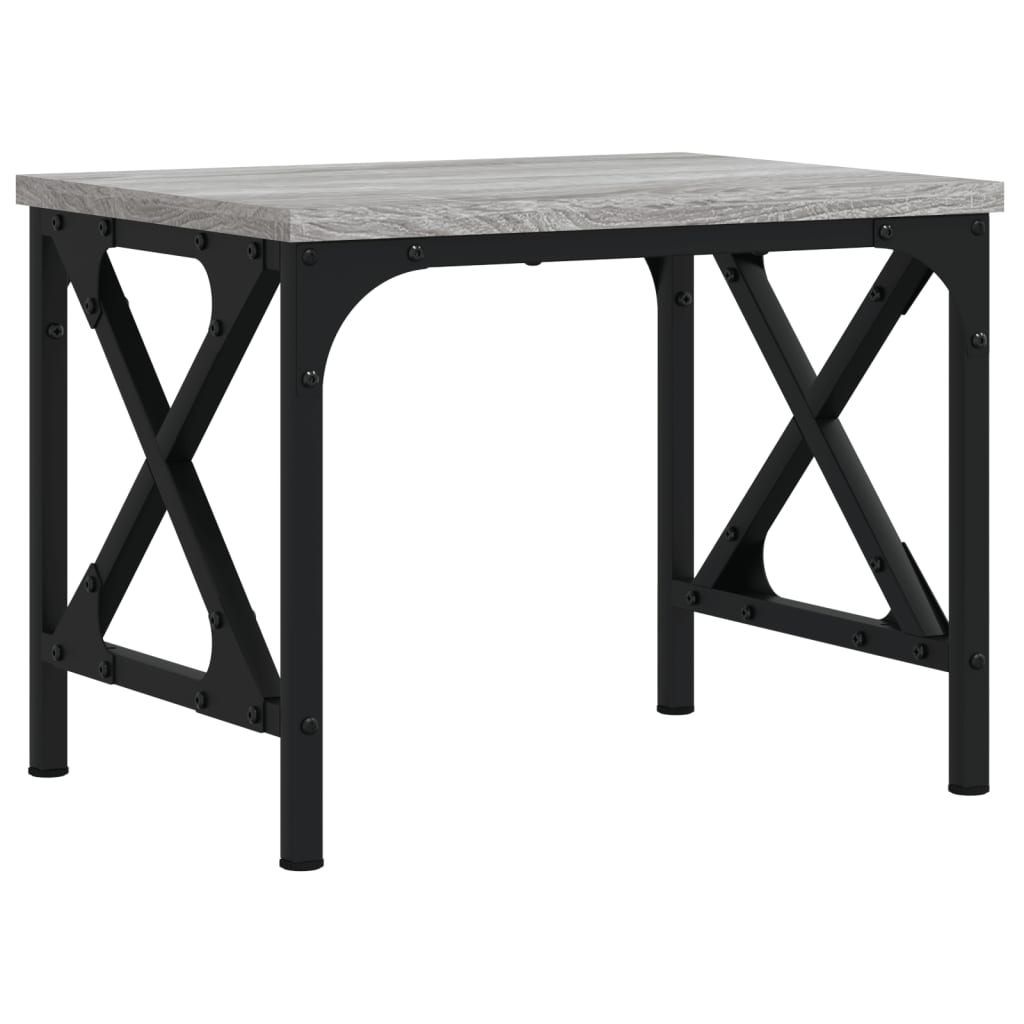 Soporte de impresora madera ingeniería gris Sonoma 40x30x31 cm