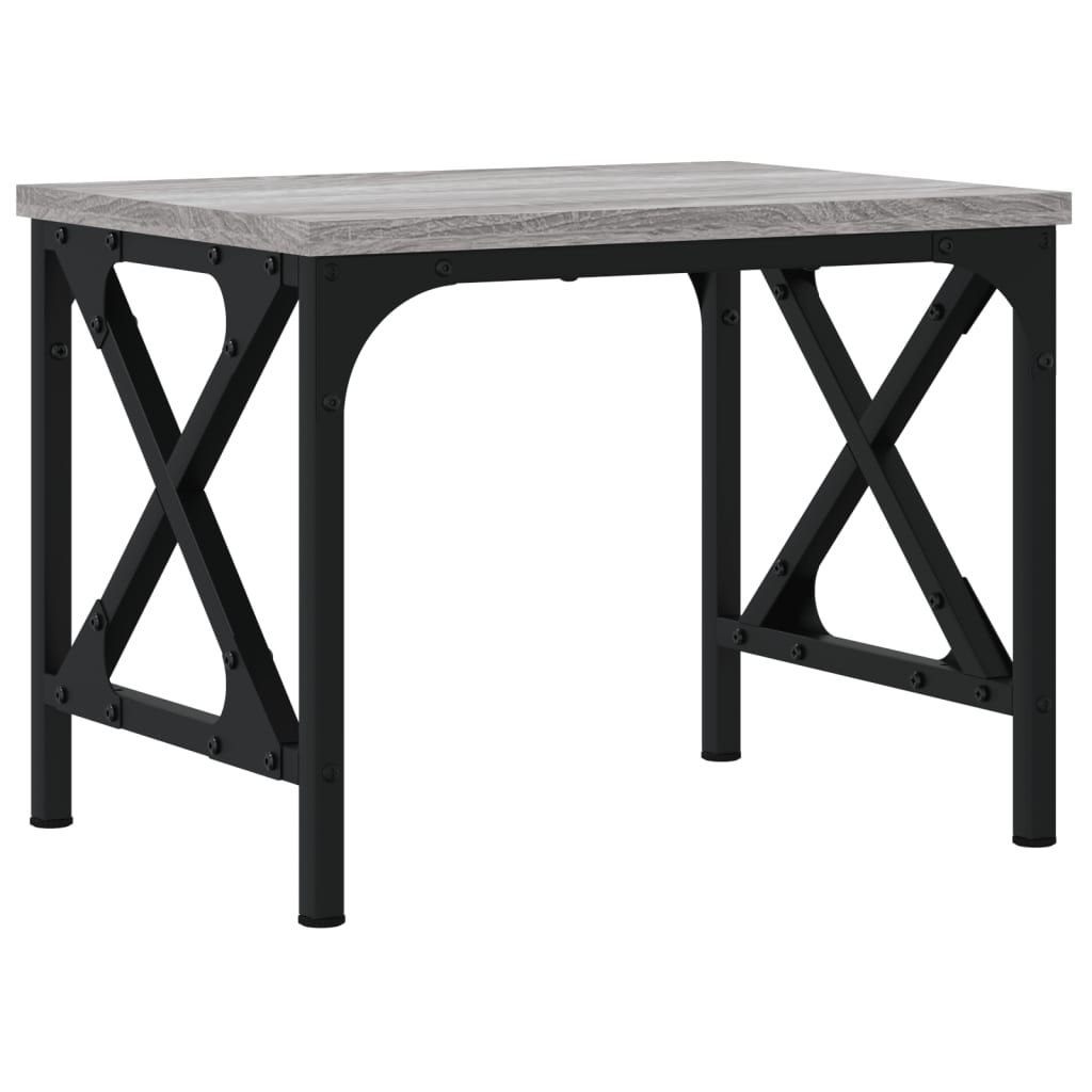 Soporte de impresora madera ingeniería gris Sonoma 40x30x31 cm
