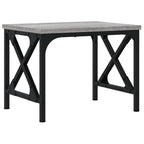 Soporte de impresora madera ingeniería gris Sonoma 40x30x31 cm