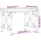 Soporte de impresora madera ingeniería gris Sonoma 40x30x31 cm