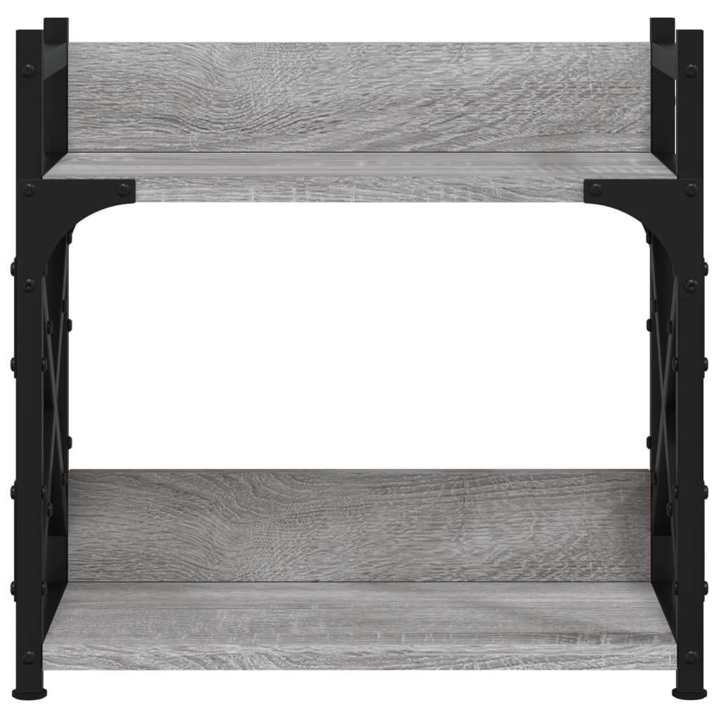 Soporte de impresora 2 niveles gris Sonoma 40x20x40 cm