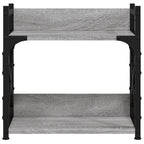 Soporte de impresora 2 niveles gris Sonoma 40x20x40 cm