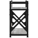 Soporte de impresora 2 niveles gris Sonoma 40x20x40 cm