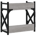 Soporte de impresora 2 niveles gris Sonoma 40x20x40 cm