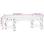 Soporte para pantalla madera de ingeniería negro 37x23x14 cm