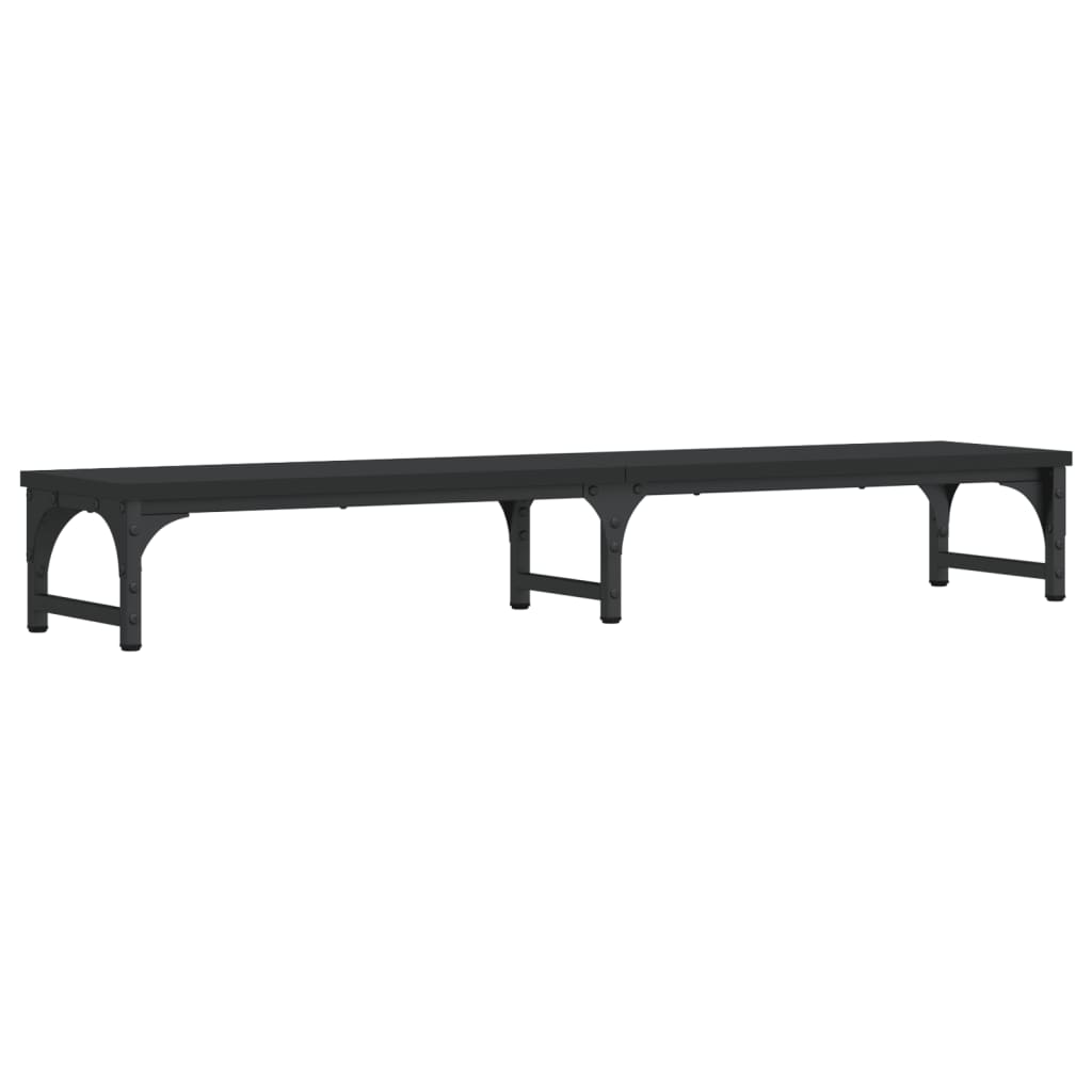 Soporte de pantalla madera de ingeniería negro 105x23x15,5 cm