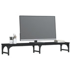 Soporte de pantalla madera de ingeniería negro 105x23x15,5 cm