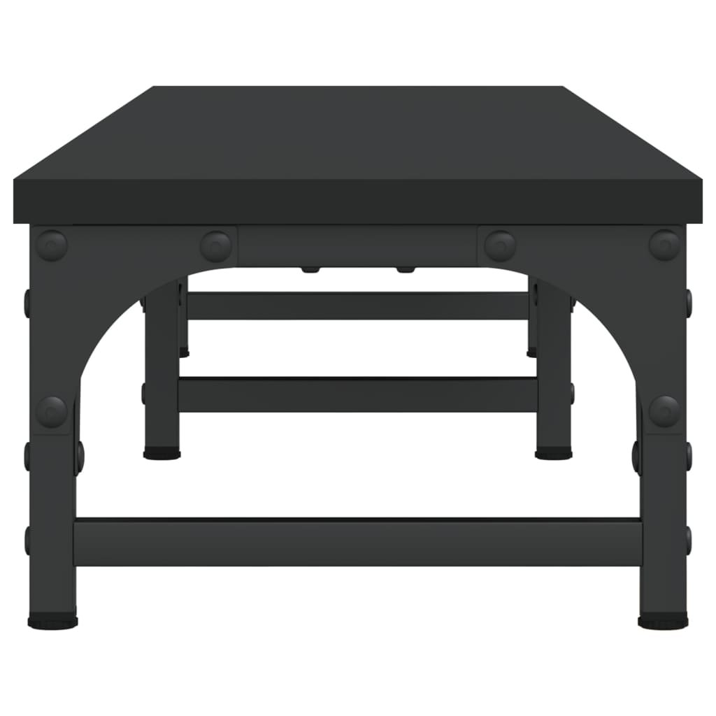 Soporte de pantalla madera de ingeniería negro 105x23x15,5 cm