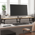 Soporte de pantalla madera de ingeniería negro 105x23x15,5 cm
