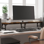 Soporte de pantalla madera de ingeniería negro 105x23x15,5 cm