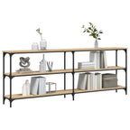 Mesa consola roble Sonoma 200x29x75 cm madera de ingeniería
