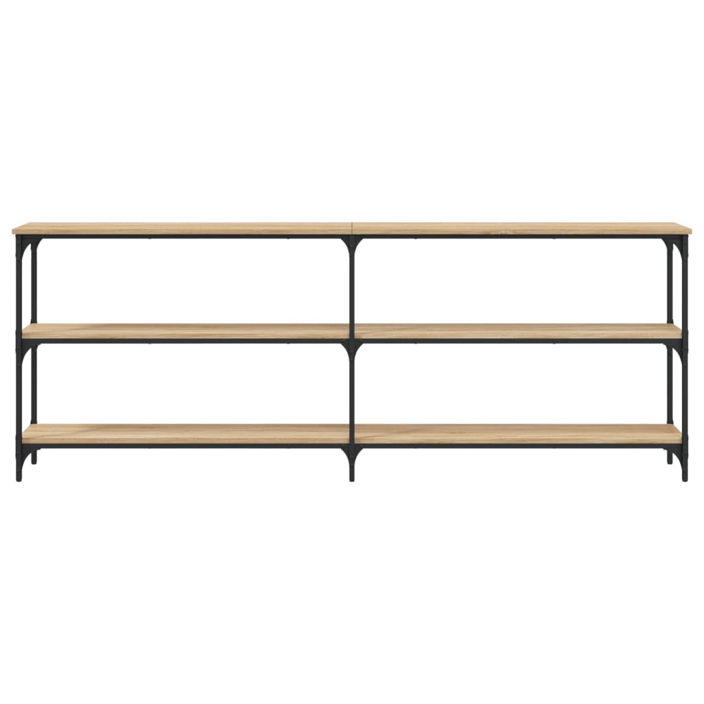 Mesa consola roble Sonoma 200x29x75 cm madera de ingeniería