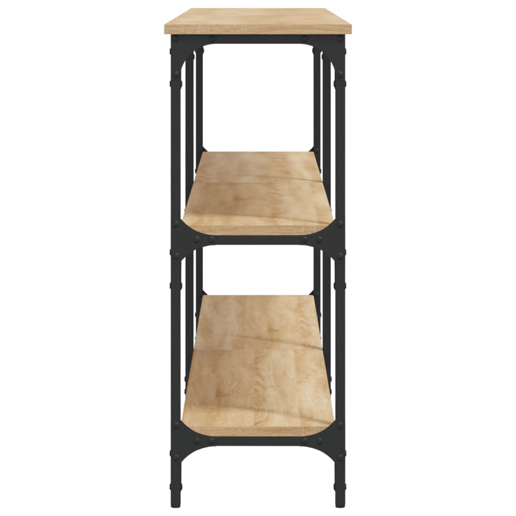 Mesa consola roble Sonoma 200x29x75 cm madera de ingeniería
